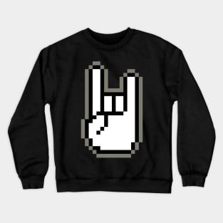 Corna Mano Cornuta Horns Of The Devil Metalhand Metal Fork Crewneck Sweatshirt